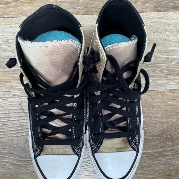 Converse Chuck Taylor All Star UV High Black/White  Sneaker Women's Size 7 - Picture 2 of 8